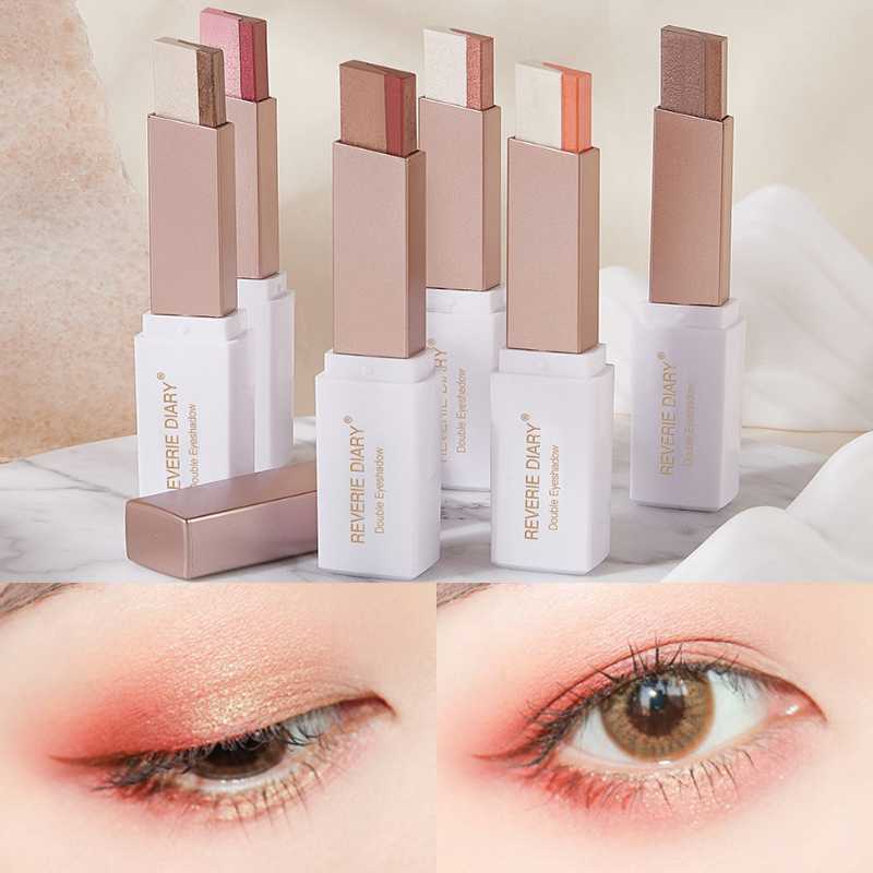 Double Color Glitter Eyeshadow Stick - Matte & Waterproof