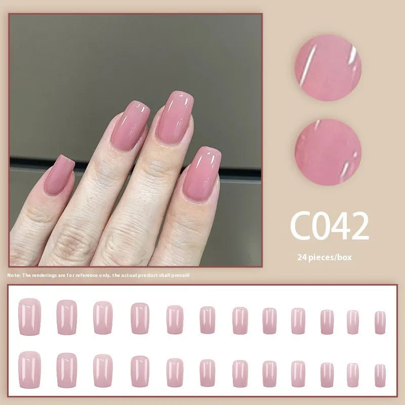 Pure Color Fake Nails