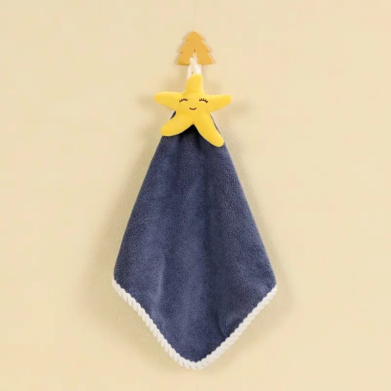 Cute Super Absorbent Coral Fleece Hand Towel (1pc)