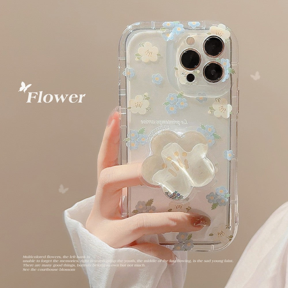 Floral Shell Case for iPhone 13/14/15 Pro Max