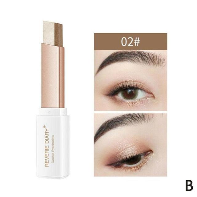 Double Color Glitter Eyeshadow Stick - Matte & Waterproof