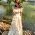 Women's Green Floral Summer Dress