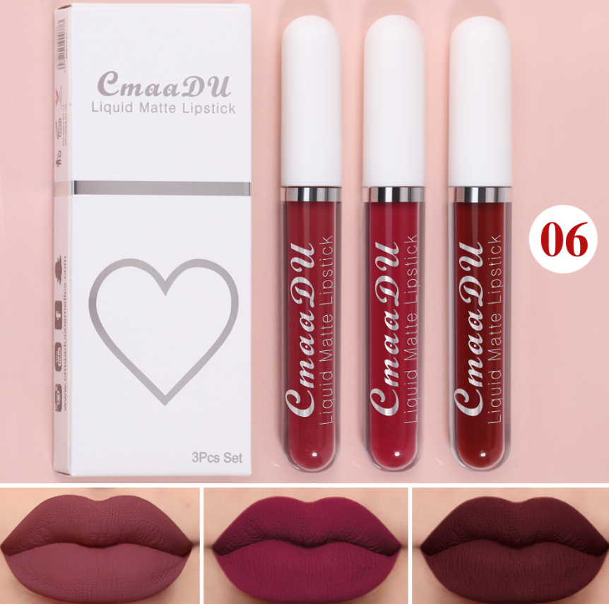 Matte Waterproof Non-stick Lip Gloss Set