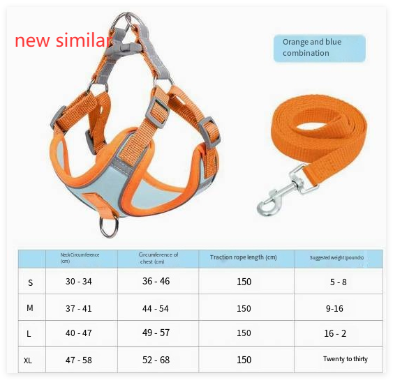 Adjustable Dog Harness with Comfortable Pet Leash