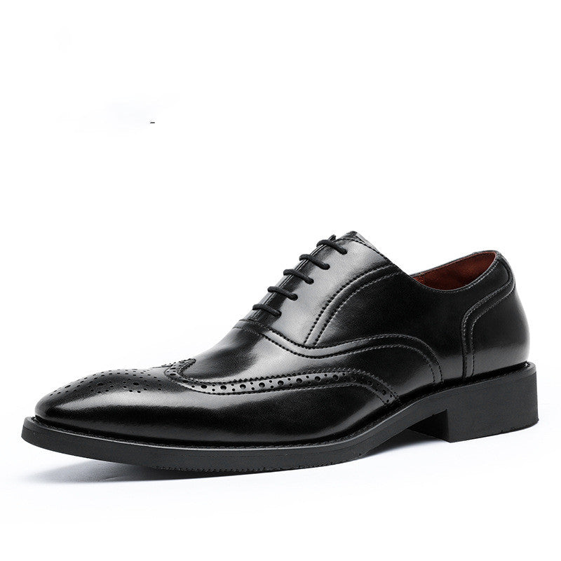 Men's Leather Oxford Shoes with Rubber Sole