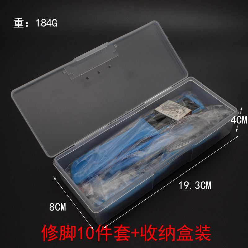 8-in-1 Stainless Steel Double-Sided Foot File Set