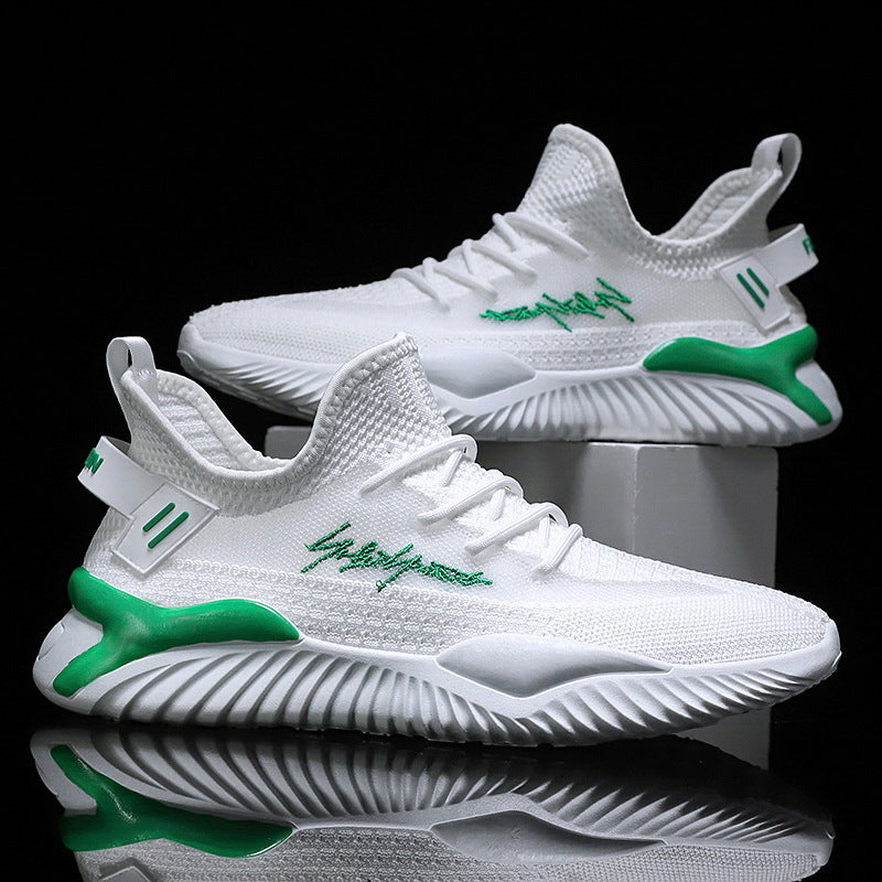 Men's Breathable Knit Sneakers - Casual Running Shoes