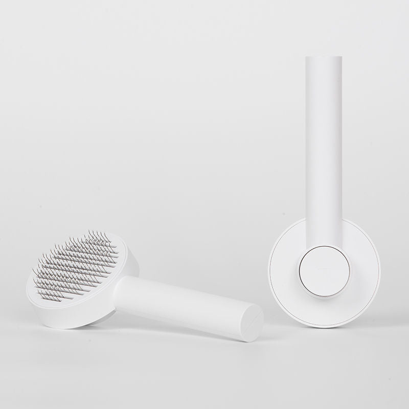 Round Handle Pet Comb with Sticky Bead Massage