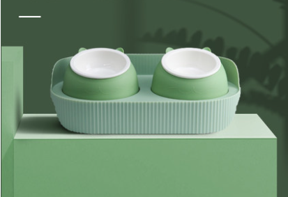 Ceramic Cat Food Bowl for Cervical Spine Support