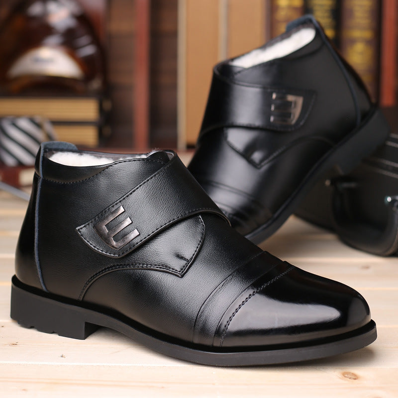 Men's Winter High-Top Warm Leather Shoes (Casual & Business)