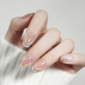Rainbow Middle-length Handmade Square Armor Fake Nails